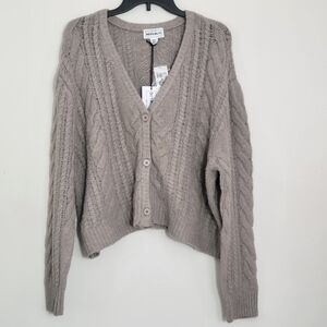 For The Republic Tan Oversized Cardigan Sweater Size Medium NWT